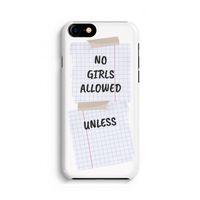 No Girls Allowed Unless: Volledig geprint iPhone SE 2020 Hoesje