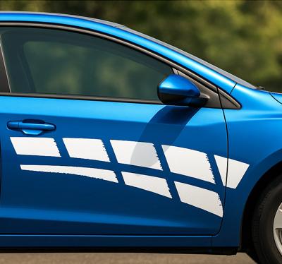 Autosticker monokleurige abstracte strepen