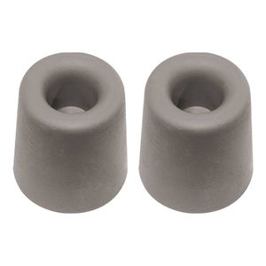 QlinQ Deurbuffer - 2x - deurstopper - grijs - rubber - 75 x 40 mm - Deurstoppers