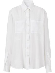 Burberry chemise à broderies EKD - Blanc