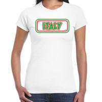 Verkleed T-shirt voor dames - Italie - wit - supporter - themafeest