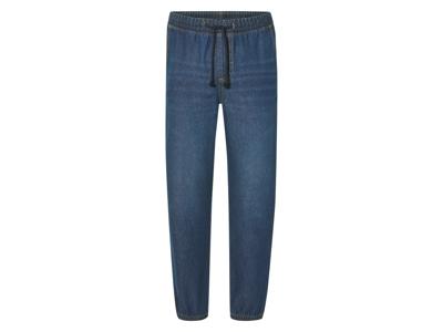 LIVERGY Denim heren joggers - Slim fit (Blauw, 48)