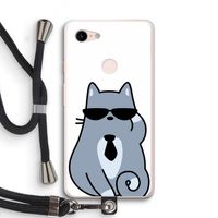 Cool cat: Pixel 3 XL Transparant Hoesje met koord