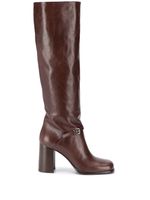 Miu Miu bottes 95 mm à bout carré - Marron