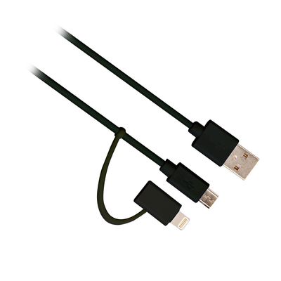 Ewent EW9909 USB-kabel 1 m 2.0 USB A Micro-USB B/Lightning Zwart Ewent EW9909 USB-kabel 1 m 2.0 USB A Micro-USB B/Lightning Zwart