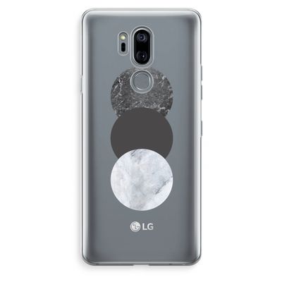 Marmeren cirkels: LG G7 Thinq Transparant Hoesje