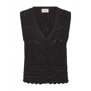 FreeQuent - Zwart | Dames | Gilet | Zwart | XXL | regular | Kamst mode