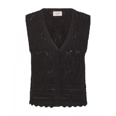 FreeQuent - Zwart | Dames | Gilet | Zwart | XL | regular | Kamst mode