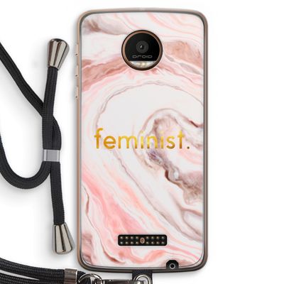 Feminist: Motorola Moto Z Force Transparant Hoesje met koord