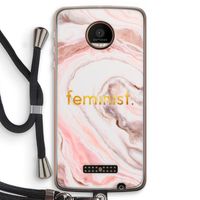 Feminist: Motorola Moto Z Force Transparant Hoesje met koord