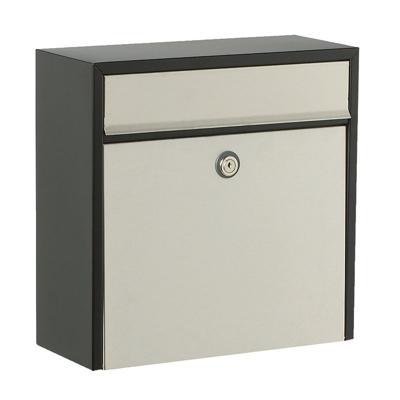 Allux Brievenbus Allux 2500 Zwart/Roestvaststaal - 40250060
