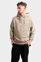 PureWhite Carbon Washed Script Hoodie Heren Taupe - Maat S - Kleur: Bruin | Soccerfanshop - thumbnail