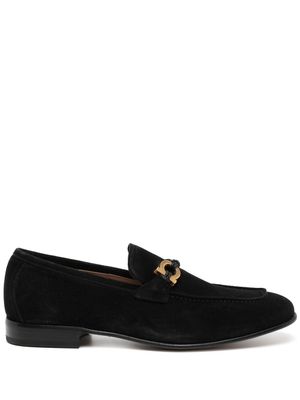 Ferragamo mocassins Lester en daim - Noir