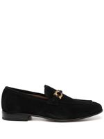 Ferragamo mocassins Lester en daim - Noir