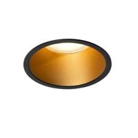 QAZQA Moderne inbouwspot zwart met goud GU10 70mm IP44 - Dept