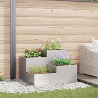 Tuin Bloempot Zilver 100 x 100 x 60 cm Roestvrij staal