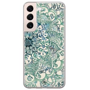 Samsung Galaxy S22 Plus siliconen hoesje - Mandala blauw