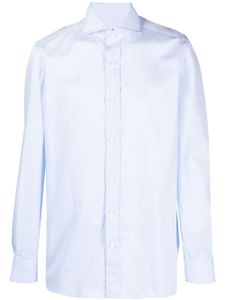 Borrelli chemise en coton à manches longues - Bleu