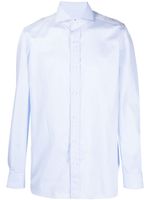 Borrelli chemise en coton à manches longues - Bleu