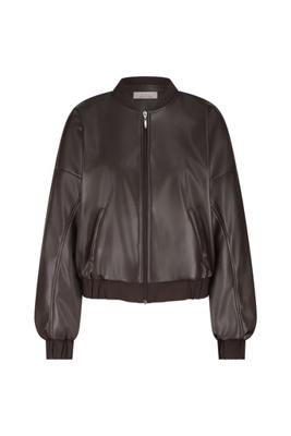 Mayte faux leather bomber - espresso - 13291