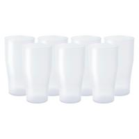 Longdrink glas - 12x - wit - kunststof - 450 ml - herbruikbaar