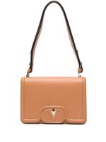 Valentino Garavani sac porté épaule en cuir à détail VLogo - Marron - thumbnail