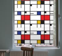 Kunst rolgordijnën Mondriaan geometrische kunst