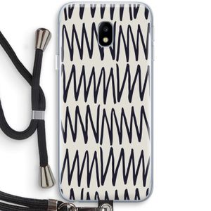 Marrakech Zigzag: Samsung Galaxy J3 (2017) Transparant Hoesje met koord