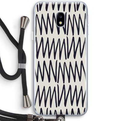 Marrakech Zigzag: Samsung Galaxy J3 (2017) Transparant Hoesje met koord