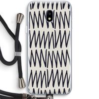 Marrakech Zigzag: Samsung Galaxy J3 (2017) Transparant Hoesje met koord