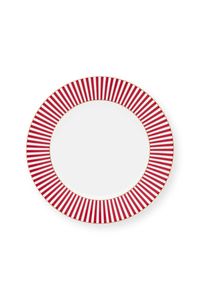 Pip Studio Royal Stripes Gebaksbord Donkerroze 17cm