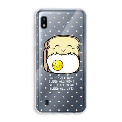 Sleep All Day: Samsung Galaxy A10 Transparant Hoesje