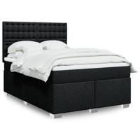 Boxspring met matras stof zwart 140x200 cm Boxspring met matras stof zwart 140x200 cm