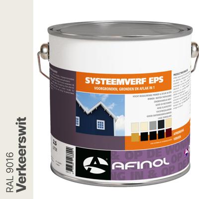 Afinol Systeemverf-Schakelverf Verkeerswit (RAL 9016) 2,5 liter