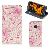 Samsung Galaxy Xcover 4s Smart Cover Pink Flowers - thumbnail