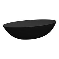 Best-Design "New-Stone" vrijstaand bad "Just-Solid" 180x85x52cm - Zwart - thumbnail