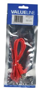 Valueline 1m, USB 2.0 A - Micro B USB-kabel USB A Micro-USB B Rood