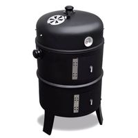 2L Home BBQ/Rookoven Zwart - Ø37 cm - thumbnail