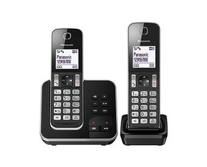 Panasonic KX-TGD322 DECT-Telefoon DUO-set met antwoordapparaat - Zwart