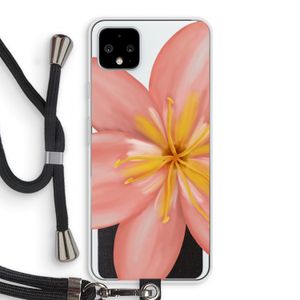 Pink Ellila Flower: Pixel 4 XL Transparant Hoesje met koord