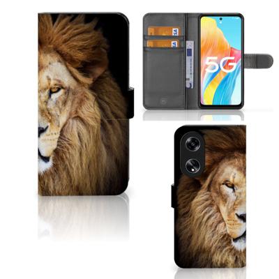 OPPO Reno8 T 5G | Telefoonhoesje | Met pasjeshouder | Leeuw