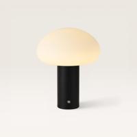 LED Tafellamp Givaro nero - Zwarte, oplaadbare paddenstoel lamp voor binnen, met geïntegreerde dimmer