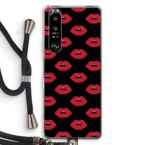 Lips: Sony Xperia 1 III Transparant Hoesje met koord