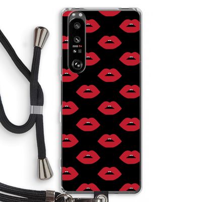 Lips: Sony Xperia 1 III Transparant Hoesje met koord