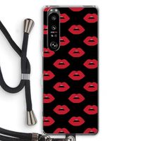 Lips: Sony Xperia 1 III Transparant Hoesje met koord