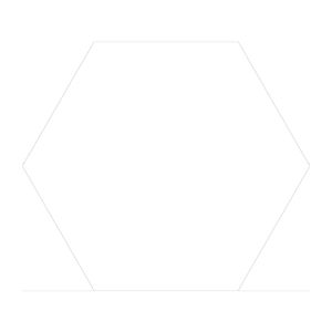 Hexagon Vloertegel Azulejo Monolo Blanco 22.5x25.9 cm