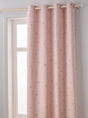 Regenboog glow-in-the-dark gordijn roze