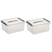 6x stuks opbergboxen/opbergdozen 15 liter 40 x 30 x 18 cm kunststof