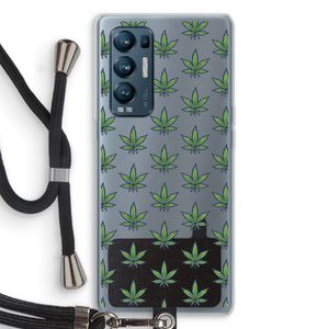 Weed: Oppo Find X3 Neo Transparant Hoesje met koord
