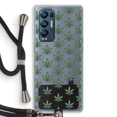 Weed: Oppo Find X3 Neo Transparant Hoesje met koord